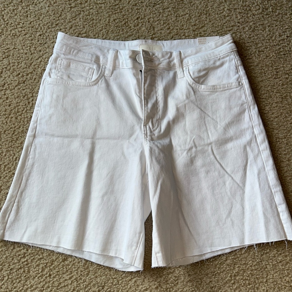 Kut White Women’s High-Rise Denim Shorts